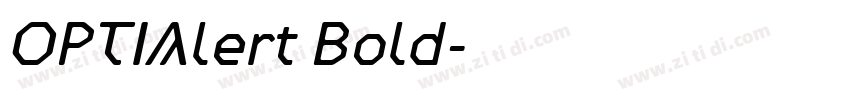 OPTIAlert Bold字体转换